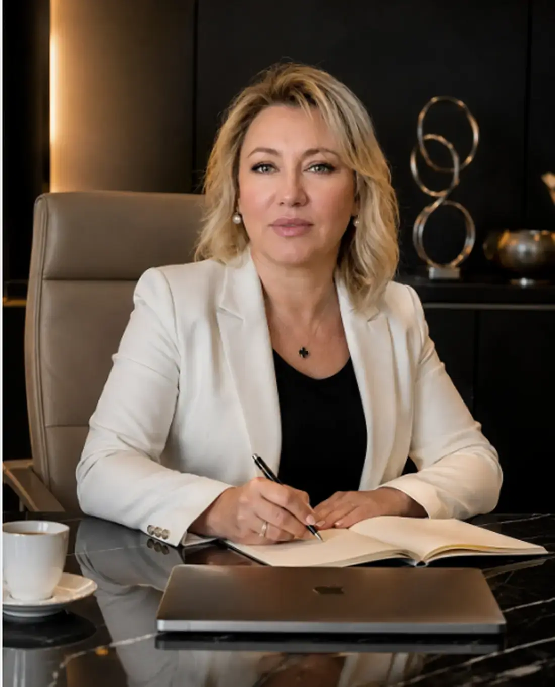 Svetlana Osman at her desk at the Right At Home Realty office in Mississauga